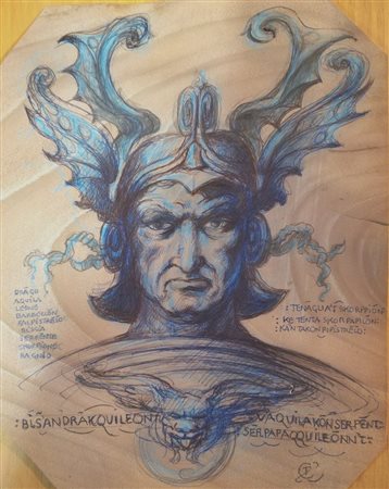 GIANFRANCO PRANDELLI disegno matita e sanguigna su cartoncino cm 23,5 x 18,5