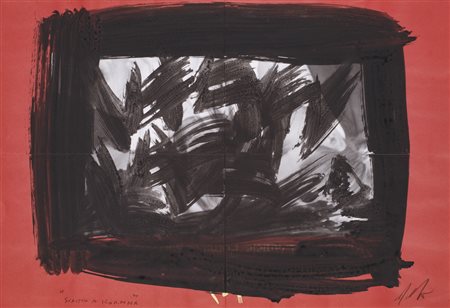 SERGIO DANGELO (1932)Scritto a KortinaTecnica mista su cartacm 33x5x49Firma e...