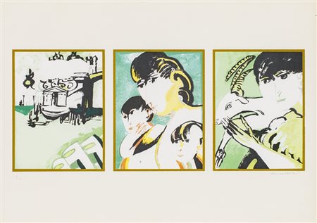 REMO BRINDISI (1918-1996)Senza TitoloLitografiacm 50x70Firma e numerazione...