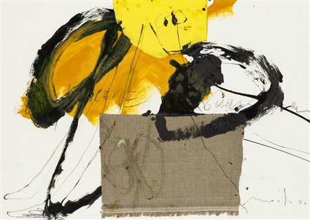 GIORGIO MOISO (1942)Senza Titolo, 2001Olio, tecnica mista e collage su...