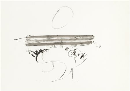 SERGIO DANGELO (1932)Senza Titolo, 1958Pastello su cartacm 47,5x67,5Firma e...