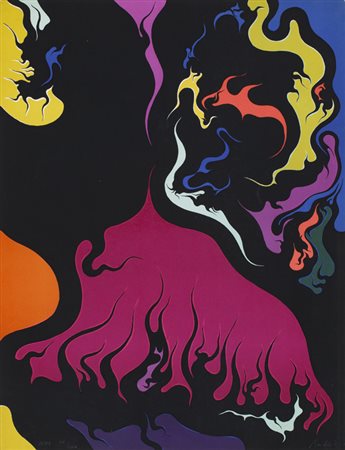 LUIGI BOILLE (1926-2015)Acre 1971Serigrafiacm 64,5x49,5Firma, titolo,...