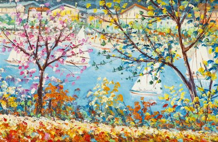 FRANCESCO GRASSI (1940)Poesia ligureOlio su telacm 20x30Firma al fronteFirma,...