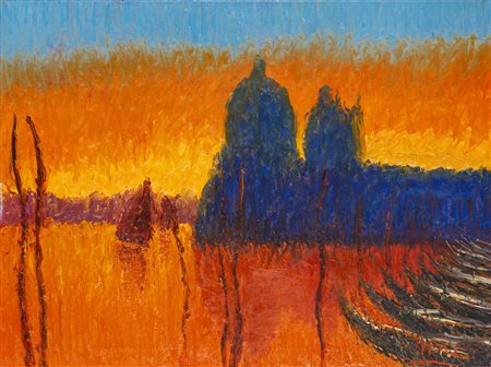 ROBERTO MASIA (1958)Tramonto VenezianoOlio su telacm 50x70Firma al...