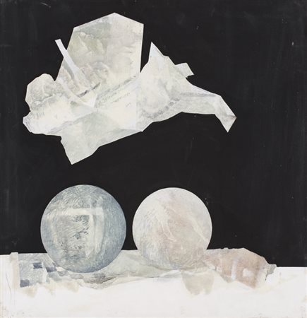 ENRICO MANELLI (1946)Senza Titolo, 1993Tecnica mista su telacm 60x60x1,5Firma...