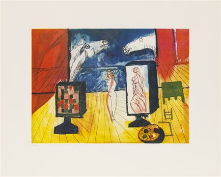 BRUNO CASSINARI (1912-1992)Senza TitoloAcquaforteLastra cm 42x58Foglio cm...