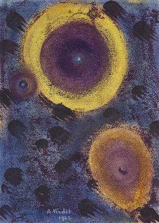 ANDRÉ VERDET (1913-2004)Senza Titolo, 1962Tecnica mista su cartoncinocm...