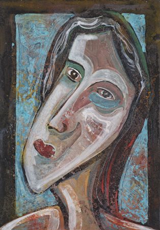 SANTI SINDONI (1954)Eva pensante, 2008Tecnica mista su cartoncinocm...