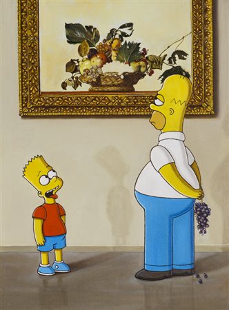 SABRINA GARZELLI (1968)Senza TitoloOlio su telacm 30x40Firma al retro