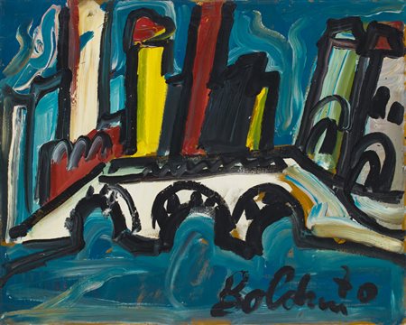 GUSTAVO BOLDRINI (1927-1988)Senza Titolo, 1970Olio su telacm 80x100Firma e...