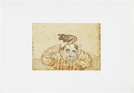 GUSTAVO FOPPIANI (1925-1986)Senza Titolo (Personaggi)Litografiacm...