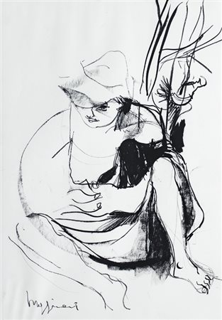 PIERO MAGGIONI (1931-1995)Senza TitoloTecnica mista su cartacm 50x35Firma al...