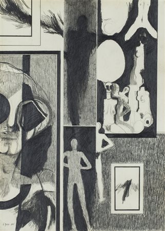 VINCENZO DAZZI (1943)Senza Titolo, 1986Tecnica mista su cartacm...