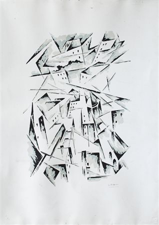 TULIO CRALI (1910-2000)Senza TitoloLitografiacm 70x50Firma e numerazione...