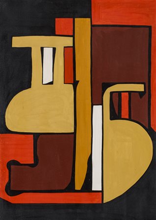 ARIO (1922-2007)Senza TitoloTecnica mista su telacm 70x50Firma al retro