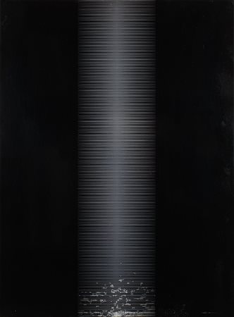 GETULIO ALVIANI (1939-2018)Testura in nero, 1973Serigrafia su alluminiocm...
