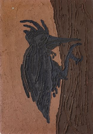 ALESSANDRO NASTASIO (1934)Il picchio cornuto, 1970Tecnica mista su tavolacm...
