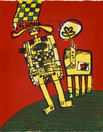 GUILLAUME CORNEILLE (1922-2010)Senza Titolo, 1969Serigrafiacm 57x44,5Firma,...