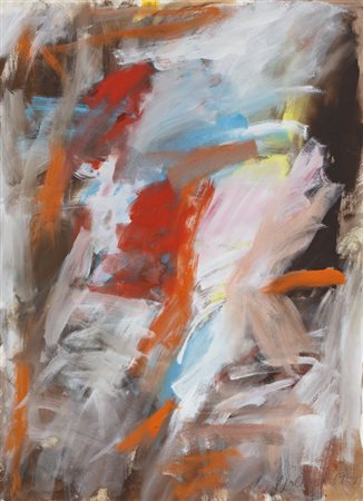 DIETER WALLERT (1935-1988)Poinciana I, 1961Olio su cartacm 67x48Firma, titolo...