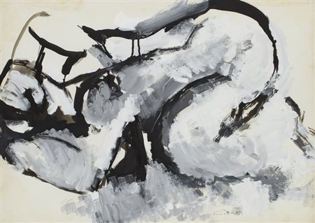 CLAUDIO CINTOLI (1935-1978)Schizzi di memoria, 1959Pittura su cartacm...