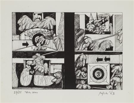 CONCETTO POZZATI (1935-2017)4 in uno, 1963Litografiacm 33x43Firma, titolo,...