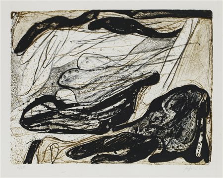 CONCETTO POZZATI (1935-2017)Senza Titolo, 1961Litografiacm 46,5x58,5Firma,...