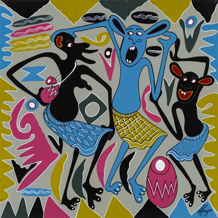 GEORGE LILANGA (1934-2005)Tuna Kutakia Safali NjemaTecnica mista su...