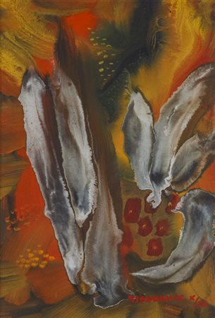 GIANDANTE X (1900-1984)Senza Titolo, 1978Olio su cartonecm 49,6x34,6Firma e...