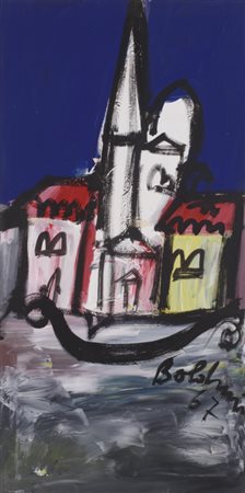 GUSTAVO BOLDRINI (1927-1988)Senza Titolo, 1967Olio su telacm 100x50Firma e...