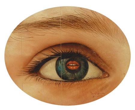 FAZIO LAURIA (1950)L'invitoOlio e tecnica mista su telacm 40x50Firma al...