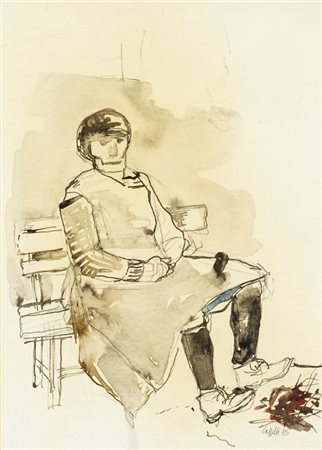 GIOVANNI CAPPELLI (1923-1994)Senza Titolo, 1985Tecnica mista su cartacm...