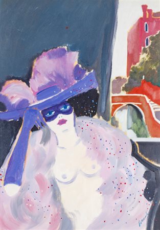 RENATO BORSATO (1927-2013)MascherinaOlio su telacm 70x50Firma al fronteFirma,...