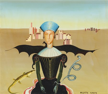 VALENTIN TIMOFTE (1944-2005)Senza TitoloOlio su telacm 35x40Firma al fronte