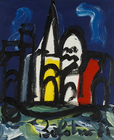 GUSTAVO BOLDRINI (1927-1988)Senza Titolo, 1971Olio su telacm 60x50Firma e...