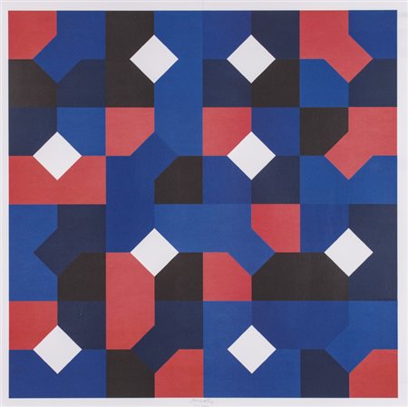 BRUNO MUNARI (1907-1998)Curve di PeanoLitografiacm 68,5x68,5Firma e...