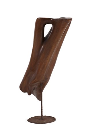 FRANCO ASCO (1903-1980)Senza TitoloScultura in legno poggiante su base in...