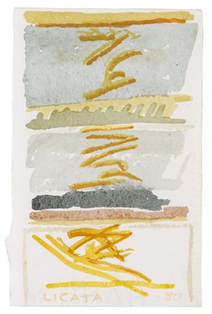 RICCARDO LICATA (1929-2014)Senza Titolo, 1980Tecnica mista su cartacm...