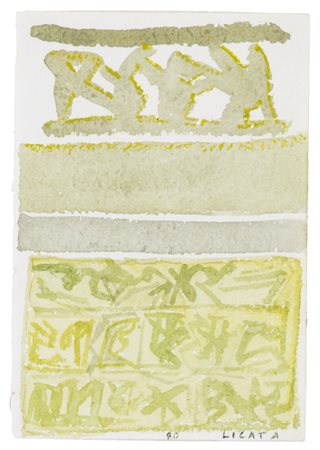RICCARDO LICATA (1929-2014)Senza Titolo, 1980Tecnica mista su cartacm...