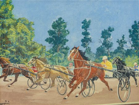 BERNARDO LEPORINI (1903-1984)Senza Titolo, 1966Olio su telacm 30x40Firma al...