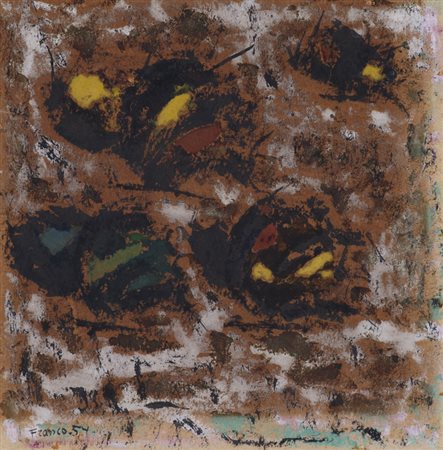 FRANCO FLARER (1899-1973)Senza Titolo, 1954Tecnica mista su cartonecm...
