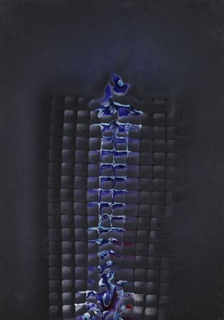 FRANCO COSTALONGA (1933)DestrutturazioneTecnica mista su cartoncino riportato...