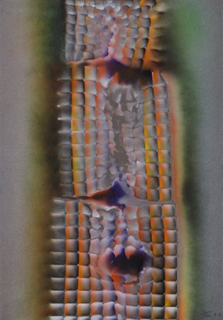 FRANCO COSTALONGA (1933)DestrutturazioneTecnica mista su cartoncino riportato...