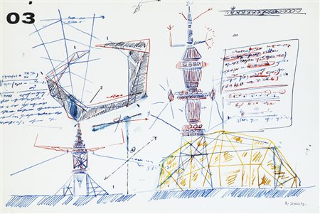 RAOUL SCHULTZ (1931-1971)Senza Titolo, anni 60Tecnica mista su cartacm...