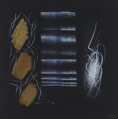 ENNIO FINZI (1931)Senza TitoloTecnica mista su carta riportata su tavola,...