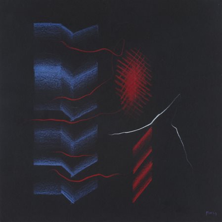 ENNIO FINZI (1931)Senza TitoloTecnica mista su carta riportata su tavola,...