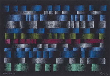 ENNIO FINZI (1931)Tensivibrazione, 1974Tecnica mista e collage su...