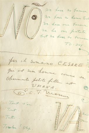 EDOUARD LEON THEODORE MESENS (1903-1971)A CesarePenna su cartacm 29x20Firma e...