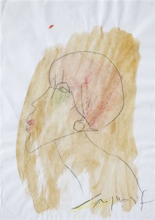 FRANCO ROGNONI (1913-1999)Senza TitoloTecnica mista su cartacm 29,5x21Firma...