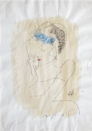 FRANCO ROGNONI (1913-1999)Senza TitoloTecnica mista su cartacm 29,5x21Firma...