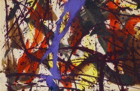 LUIGI MONTANARINI (1906-1998)Senza Titolo, 1984Acrilico incartonatocm...